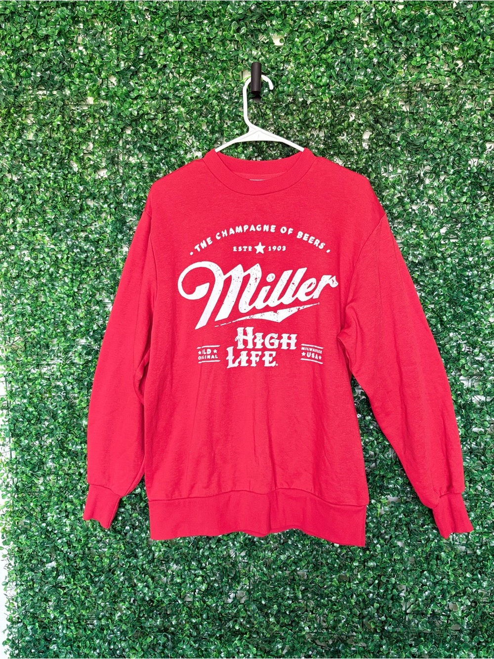 Miller High Life Red Crewneck Sweatshirt